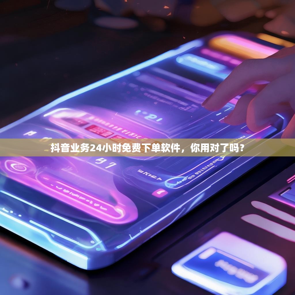 抖音业务24小时免费下单软件，你用对了吗？