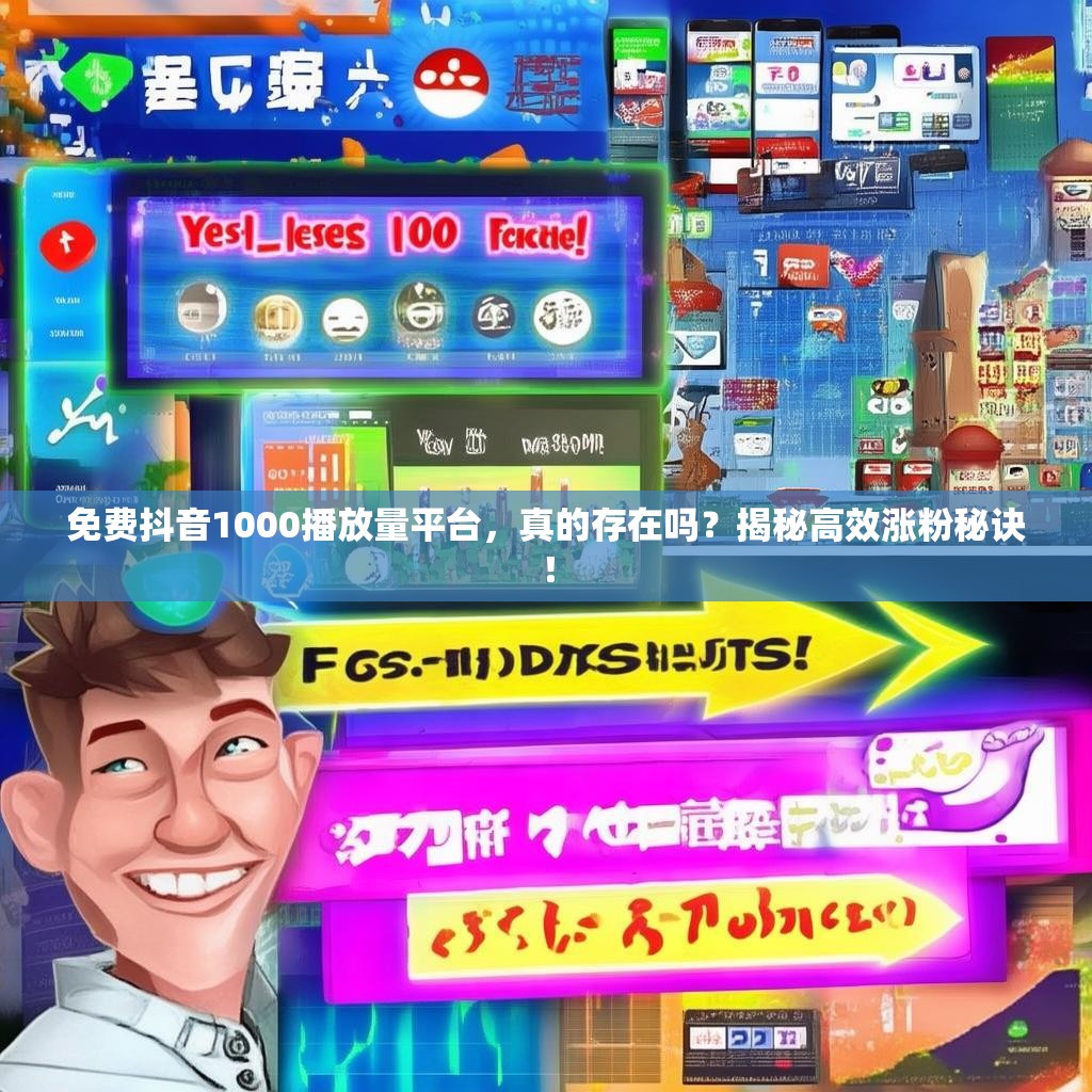 免费抖音1000播放量平台,真的存在吗?揭秘高效涨粉秘诀!