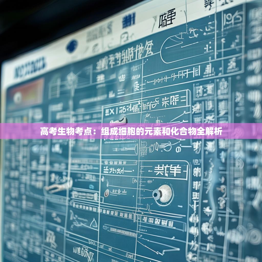 高考生物考点：组成细胞的元素和化合物全解析