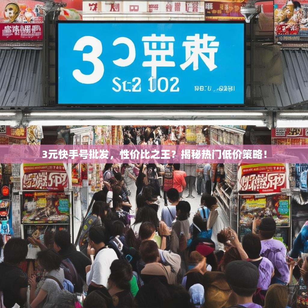 3元快手号批发,性价比之王?揭秘热门低价策略!