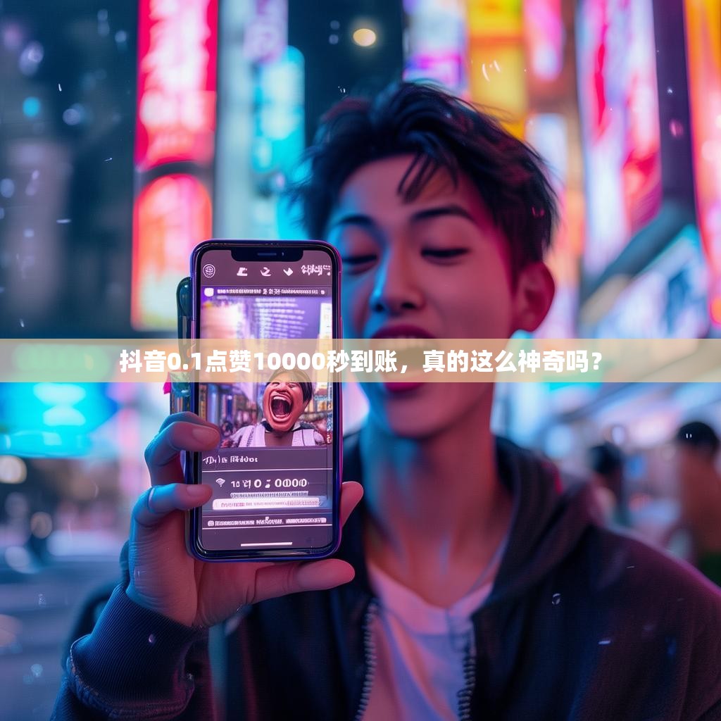 抖音0.1点赞10000秒到账，真的这么神奇吗？