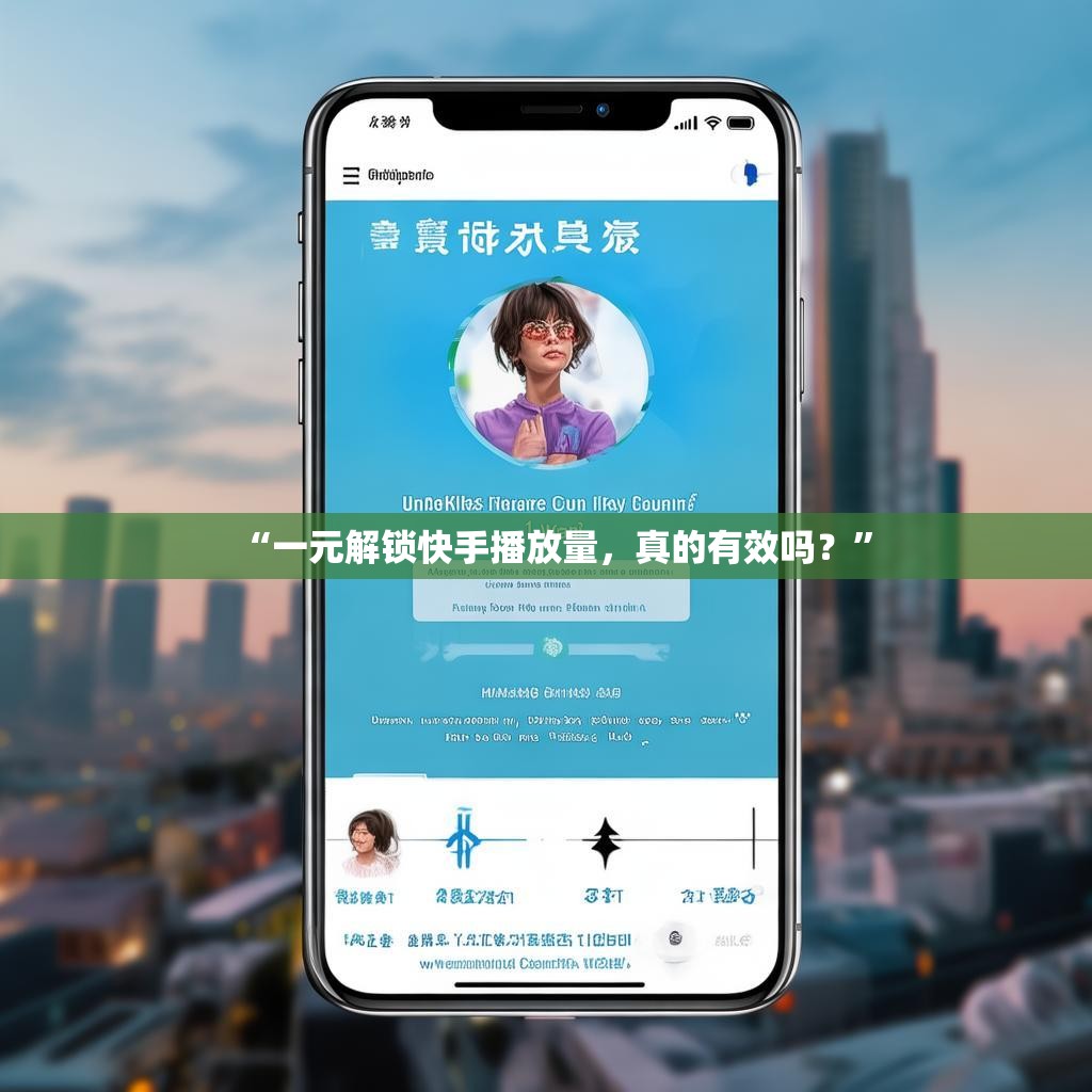 “一元解锁快手播放量，真的有效吗？”